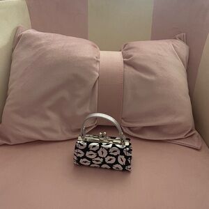Elegant Black and Pink Mini Bag